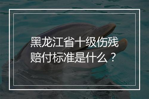 黑龙江省十级伤残赔付标准是什么？