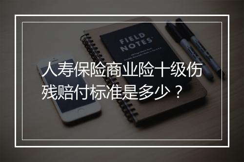 人寿保险商业险十级伤残赔付标准是多少？