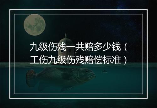 九级伤残一共赔多少钱（工伤九级伤残赔偿标准）