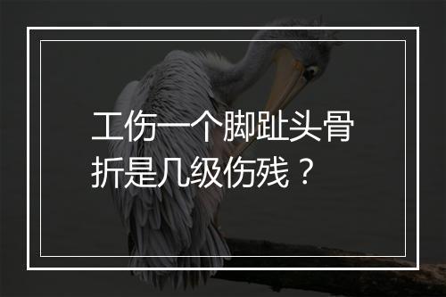 工伤一个脚趾头骨折是几级伤残？