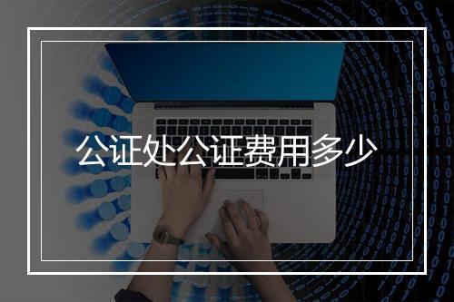 公证处公证费用多少