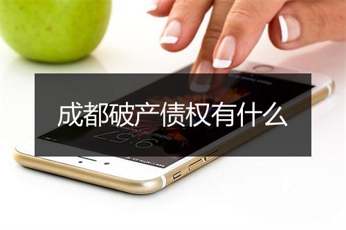 成都破产债权有什么