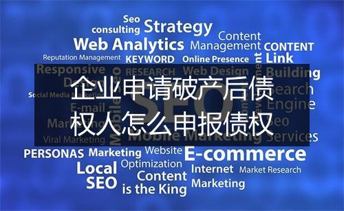 企业申请破产后债权人怎么申报债权