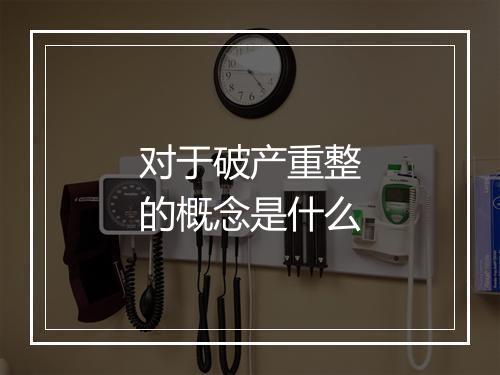 对于破产重整的概念是什么