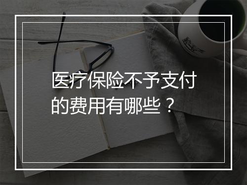 医疗保险不予支付的费用有哪些？