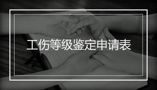工伤等级鉴定申请表