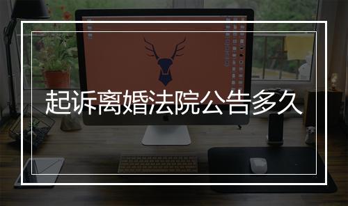 起诉离婚法院公告多久