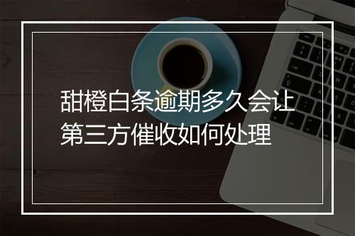 甜橙白条逾期多久会让第三方催收如何处理