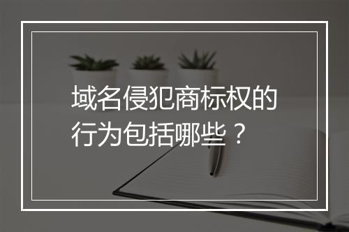 域名侵犯商标权的行为包括哪些？