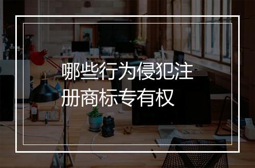 哪些行为侵犯注册商标专有权