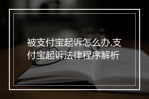 被支付宝起诉怎么办,支付宝起诉法律程序解析