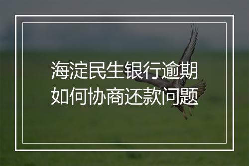 海淀民生银行逾期如何协商还款问题