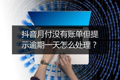 抖音月付没有账单但提示逾期一天怎么处理？