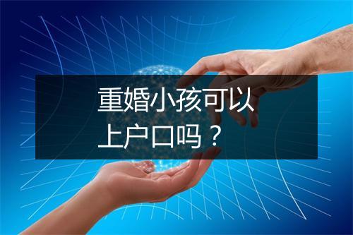 重婚小孩可以上户口吗？