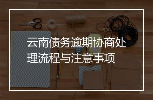 云南债务逾期协商处理流程与注意事项