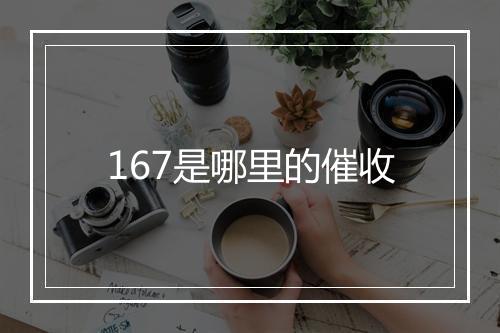 167是哪里的催收