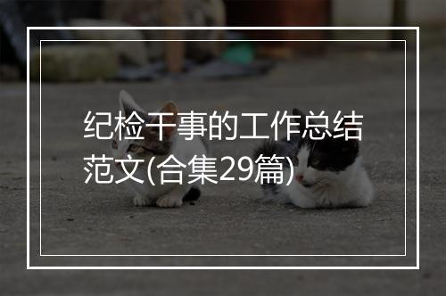 纪检干事的工作总结范文(合集29篇)