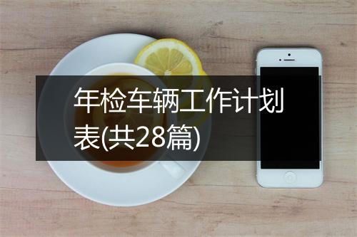 年检车辆工作计划表(共28篇)