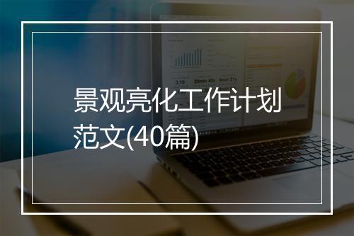 景观亮化工作计划范文(40篇)