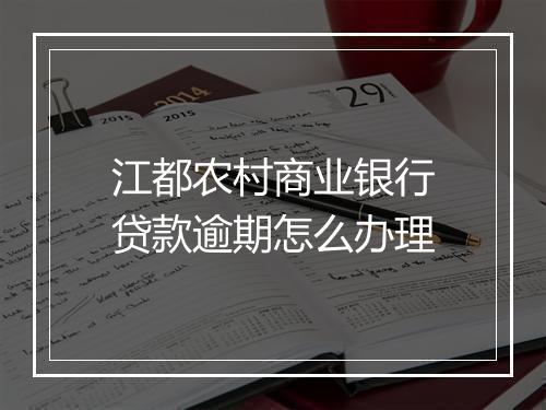江都农村商业银行贷款逾期怎么办理