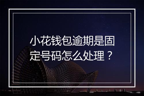 小花钱包逾期是固定号码怎么处理？
