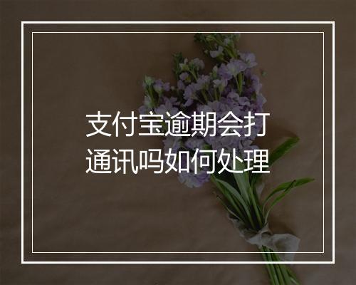 支付宝逾期会打通讯吗如何处理