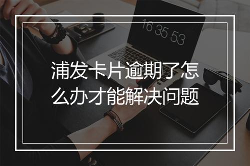 浦发卡片逾期了怎么办才能解决问题