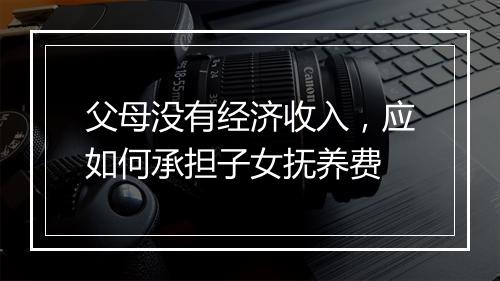 父母没有经济收入，应如何承担子女抚养费