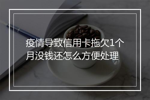 疫情导致信用卡拖欠1个月没钱还怎么方便处理