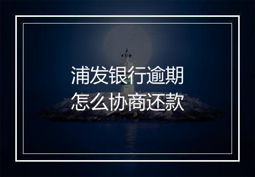 浦发银行逾期怎么协商还款
