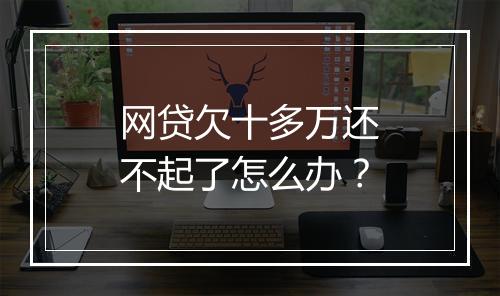 网贷欠十多万还不起了怎么办？