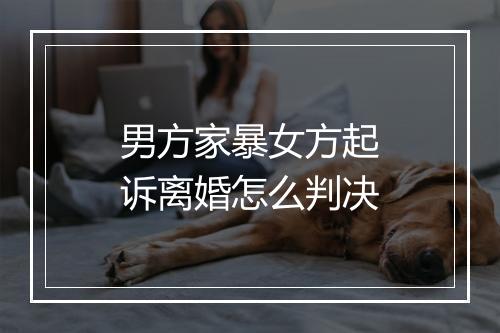 男方家暴女方起诉离婚怎么判决