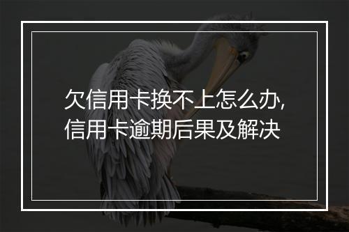 欠信用卡换不上怎么办,信用卡逾期后果及解决