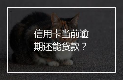 信用卡当前逾期还能贷款？