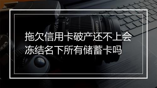 拖欠信用卡破产还不上会冻结名下所有储蓄卡吗