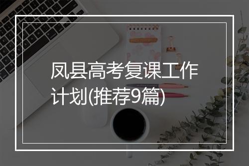 凤县高考复课工作计划(推荐9篇)