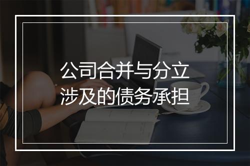 公司合并与分立涉及的债务承担