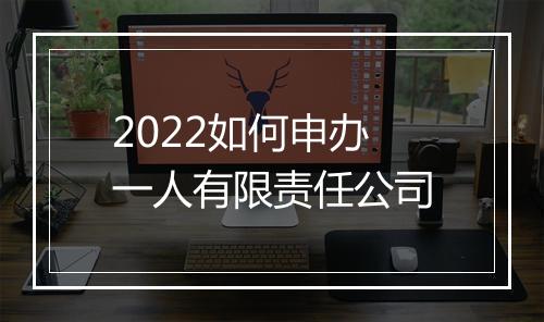 2022如何申办一人有限责任公司
