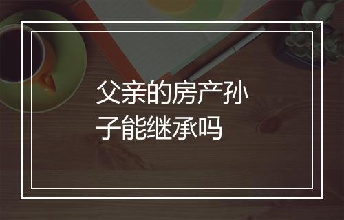 父亲的房产孙子能继承吗