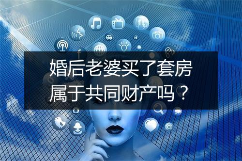 婚后老婆买了套房属于共同财产吗？