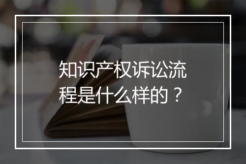 知识产权诉讼流程是什么样的？