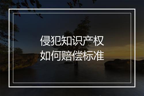 侵犯知识产权如何赔偿标准