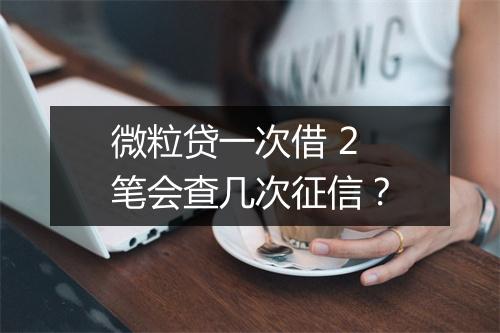 微粒贷一次借 2 笔会查几次征信？