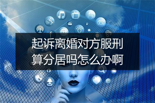起诉离婚对方服刑算分居吗怎么办啊