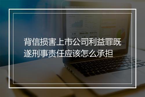 背信损害上市公司利益罪既遂刑事责任应该怎么承担