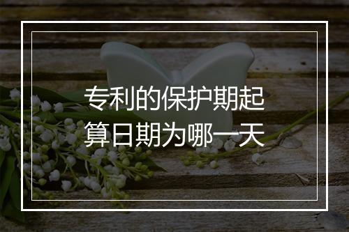 专利的保护期起算日期为哪一天