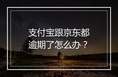 支付宝跟京东都逾期了怎么办？