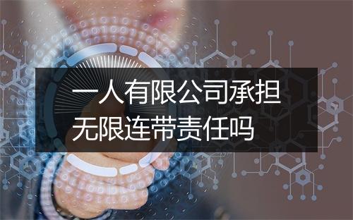 一人有限公司承担无限连带责任吗