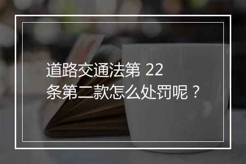 道路交通法第 22 条第二款怎么处罚呢？