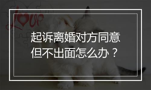 起诉离婚对方同意但不出面怎么办？